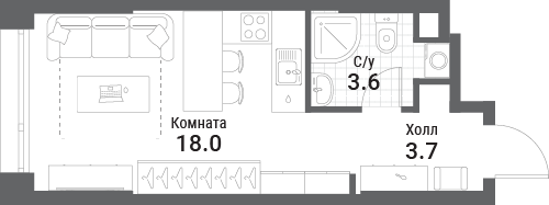 План с мебелью
